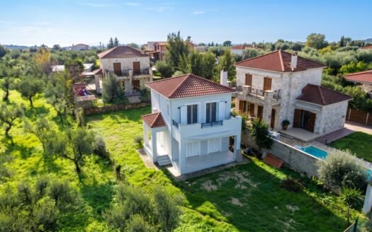 Two storey villa with olive grove views close to the resort of Tsilivi