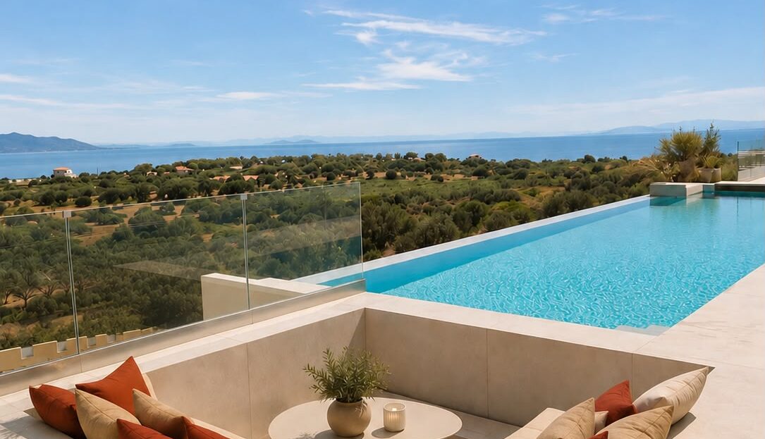 Ultra-Luxury Sea View Villa with Infinity Pool & Outdoor Bar – Agios Nikolaos